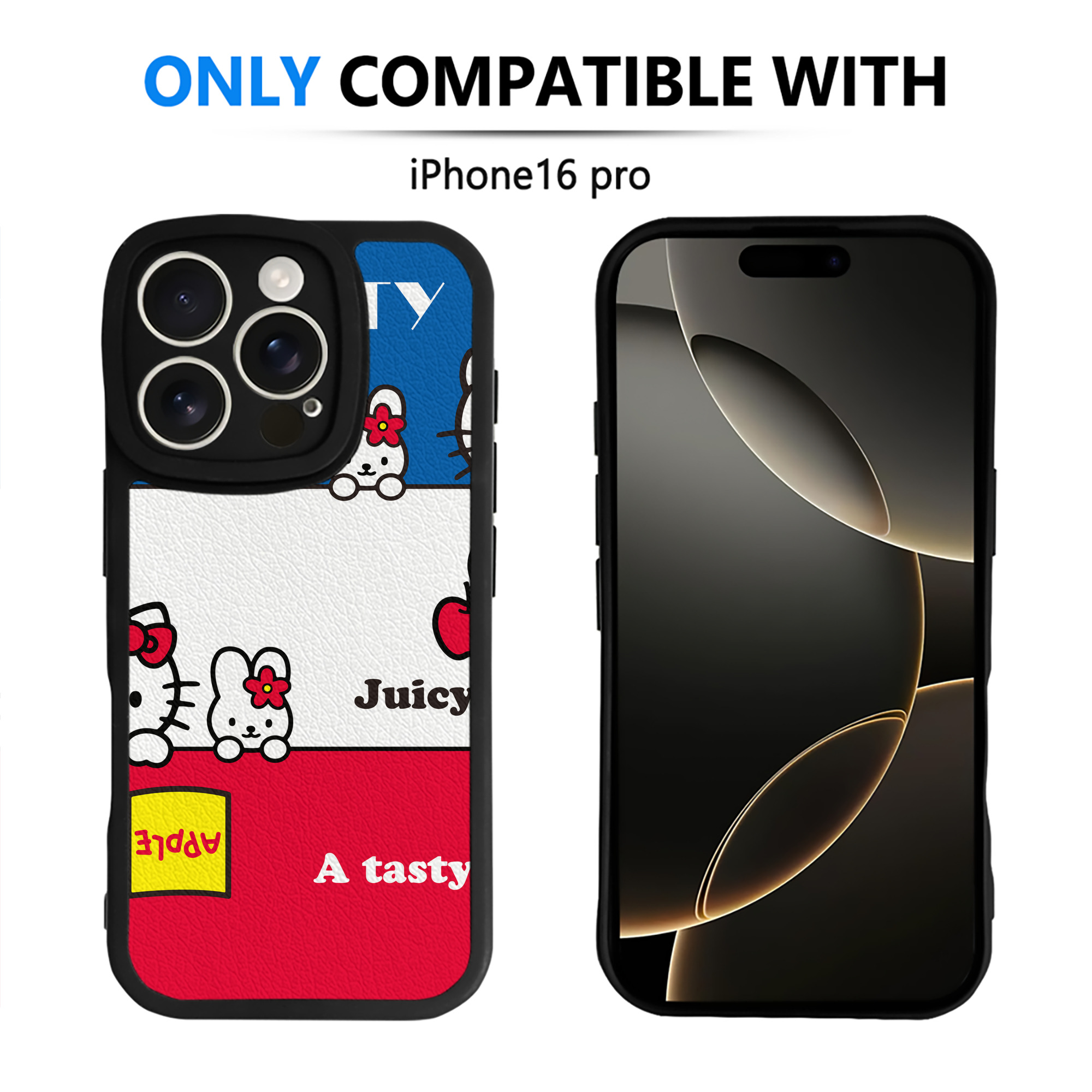 （画像用） Hello Kitty ハローキティ 【iPhone 16シリーズ対応】シリコンスマホケース（レザー調） 材質：シリコン